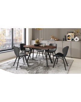 copy of ALMO Matné biele/čierne nohy - OKRÚHLY LOFTOVÝ/INDUSTRIÁLNY ROZKLADACÍ STÔL DO OBÝVAČKY/JEDÁLNE