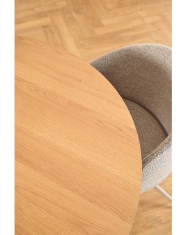 NELA Béžové Latte (látka Monza 90)/béžové nohy – MODERNÁ OTOČNÁ ČALÚNENÁ STOLIČKA DO OBÝVAČKY/JEDÁLNE/KANCELÁRIE LOFT