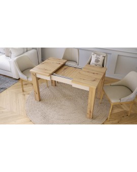 copy of FONTE Biely Mat - KLASICKÝ STÔL DO KUCHYNE/OBÝVACEJ IZBY 85x75 ROZKLADANÝ DO 130 cm!