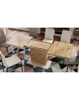 PIANO dub artisan / béžová - moderný rozkladací stôl do 200 cm