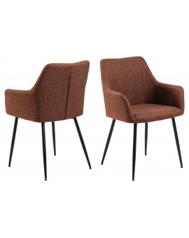 VERA Terakota (textília Basel 44) - MODERNÉ ČALÚNENÉ KABÍNKOVÉ STOLIČKY DO OBÝVAČKY/JEDÁLNE LOFT