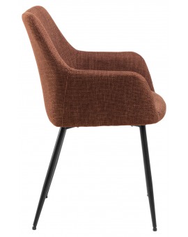 VERA Terakota (textília Basel 44) - MODERNÉ ČALÚNENÉ KABÍNKOVÉ STOLIČKY DO OBÝVAČKY/JEDÁLNE LOFT