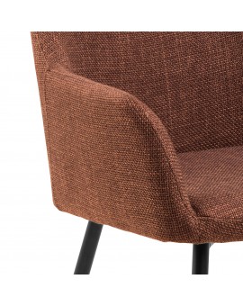VERA Terakota (textília Basel 44) - MODERNÉ ČALÚNENÉ KABÍNKOVÉ STOLIČKY DO OBÝVAČKY/JEDÁLNE LOFT