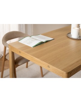 PACIFIC Dub Prírodný 200x100 cm (+2 prídavné dosky 50 cm) – ROZKLADACÍ DREVENÝ STÔL V ŠTÝLE BOHO/SKANDI AŽ DO 300 cm!