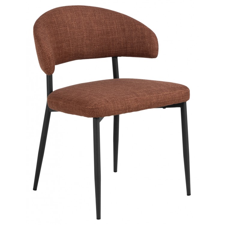 IRIS Terakota (látka Basel 44) – ČALÚNENÁ STOLIČKA S VÝPLETOM DO OBÝVAČKY/JEDÁLNE LOFT