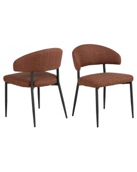 IRIS Terakota (látka Basel 44) – ČALÚNENÁ STOLIČKA S VÝPLETOM DO OBÝVAČKY/JEDÁLNE LOFT
