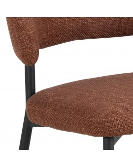 IRIS Terakota (látka Basel 44) – ČALÚNENÁ STOLIČKA S VÝPLETOM DO OBÝVAČKY/JEDÁLNE LOFT