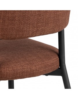 IRIS Terakota (látka Basel 44) – ČALÚNENÁ STOLIČKA S VÝPLETOM DO OBÝVAČKY/JEDÁLNE LOFT