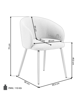 CLARA Olivovo Zelená (látka Basel 77)/čierne nohy – MODERNÁ ČALÚNENÁ  KRESLOVÁ STOLIČKA DO OBÝVAČKY/JEDÁLNE/KANCELÁRIE LOFT