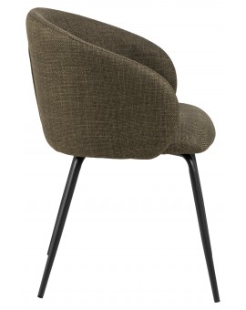 CLARA Olivovo Zelená (látka Basel 77)/čierne nohy – MODERNÁ ČALÚNENÁ  KRESLOVÁ STOLIČKA DO OBÝVAČKY/JEDÁLNE/KANCELÁRIE LOFT