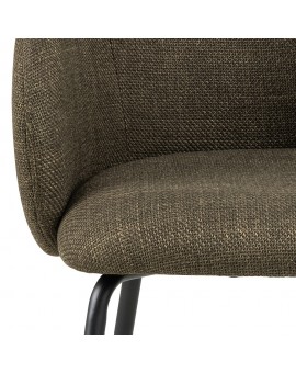 CLARA Olivovo Zelená (látka Basel 77)/čierne nohy – MODERNÁ ČALÚNENÁ  KRESLOVÁ STOLIČKA DO OBÝVAČKY/JEDÁLNE/KANCELÁRIE LOFT