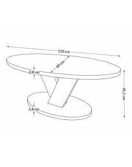 copy of LOVA Biely/Čierny - OVÁLNY KONFERENČNÝ STOLÍK 110 × 60 cm MODERNÝ KÁVOVÝ STOLÍK copy of LOVA Biely/Čierny - OVÁLNY KONFERENČNÝ STOLÍK 110 × 60 cm MODERNÝ KÁVOVÝ STOLÍK