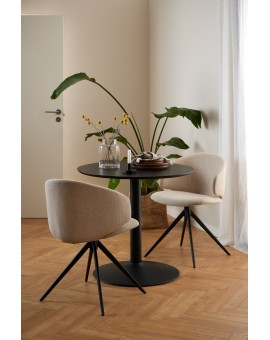 copy of NELA Béžové Latte (látka Monza 90)/béžové nohy – MODERNÁ OTOČNÁ ČALÚNENÁ STOLIČKA DO OBÝVAČKY/JEDÁLNE/KANCELÁRIE LOFT