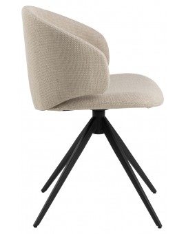 copy of NELA Béžové Latte (látka Monza 90)/béžové nohy – MODERNÁ OTOČNÁ ČALÚNENÁ STOLIČKA DO OBÝVAČKY/JEDÁLNE/KANCELÁRIE LOFT