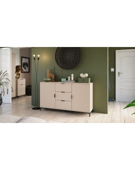 Komoda LANA 04 béžový -STOJACA KOMODA 2-DVEROVÁ SO ZÁSUVKAMI