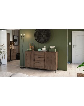 Komoda LANA 04 Elegantný orech -STOJACA KOMODA 2-DVEROVÁ SO ZÁSUVKAMI