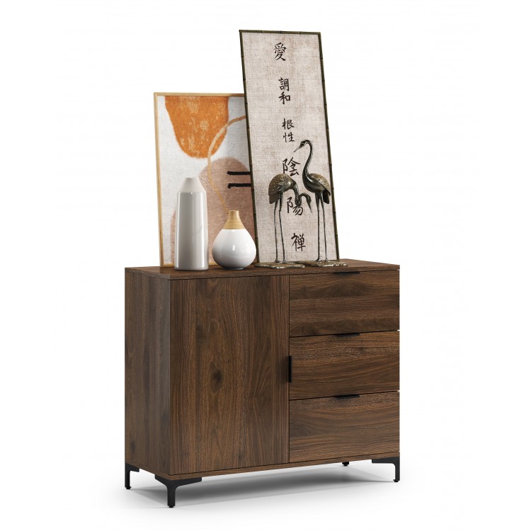 Komoda LANA 03 Elegantný orech -STOJACA KOMODA SO ZÁSUVKAMI