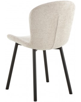 FIORA Béžové (tkanina Apia 453)/čierny rám - MODERNÁ ČALÚNENÁ STOLIČKA DO OBÝVAČKY/ JEDÁLNE LOFT