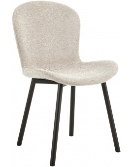 FIORA Béžové (tkanina Apia 453)/čierny rám - MODERNÁ ČALÚNENÁ STOLIČKA DO OBÝVAČKY/ JEDÁLNE LOFT