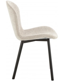 FIORA Béžové (tkanina Apia 453)/čierny rám - MODERNÁ ČALÚNENÁ STOLIČKA DO OBÝVAČKY/ JEDÁLNE LOFT