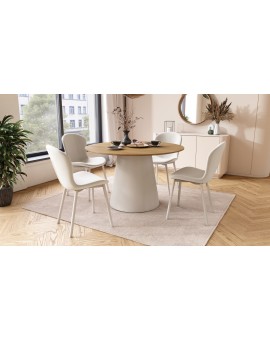 FIORA Béžové (látka Apia 453) / sivobéžový rám (kašmír) - MODERNÁ ČALÚNENÁ STOLIČKA DO OBÝVAČKY/ JEDÁLNE LOFT