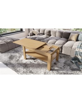 copy of ASTI-R Dub Hnedý/Čierny - moderný konferenčný stolík s rozkladacou doskou