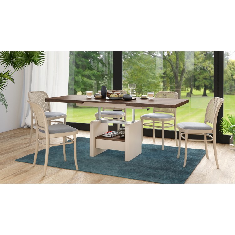 copy of Konferenční stolek LEXUS, rozkládací, s funkcí zvedání, beton / bílá