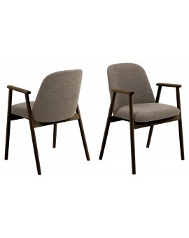 RODERIC Béžové Latte (tkanina Monza 60) / konštrukcia olejovaný dub  – DREVENÉ KRESLO DO OBÝVAČKY, JEDÁLNE ČI KUCHYNE V RETRO