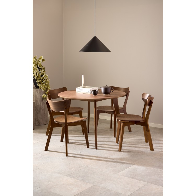 ROXY prírodný orech 90 cm - OKRÚHLY DREVENÝ STÔL DO KUCHYNE/JEDÁLNE RETRO