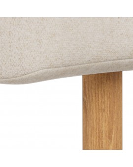 TORAY Beige (Apia 453 fabric)/natural oak base - UPHOLSTERED DINING CHAIR FOR KITCHEN/DINING ROOM
