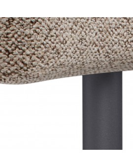TORAY Latte Beige (Monza 60 fabric)/black base - UPHOLSTERED DINING CHAIR FOR KITCHEN/DINING ROOM