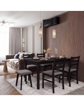 Taboret kwadratowy MILO Jasny Szary (Sawana 21) / stelaż bukowy czarny