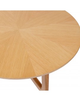 BELLUNO Natural Ash - WOODEN COFFEE TABLE Ø65 cm ROUND MODERN CLASSIC