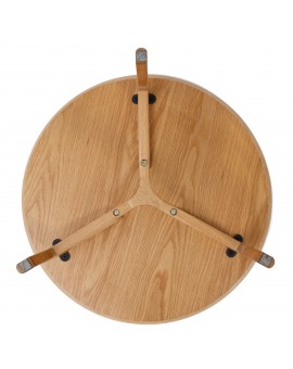 BELLUNO Natural Ash - WOODEN COFFEE TABLE Ø65 cm ROUND MODERN CLASSIC
