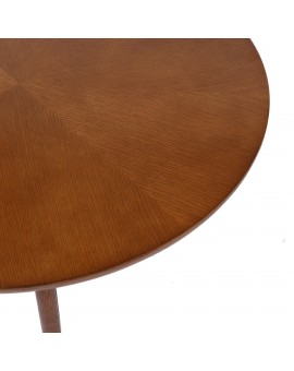 BELLUNO Natural Walnut (Dark Brown) - WOODEN COFFEE TABLE Ø65 cm ROUND MODERN CLASSIC