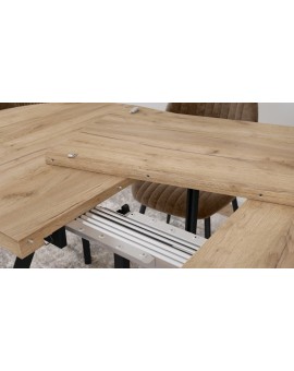 EXPANSO Dub Artisan / čierne nohy - OVÁLNY ROZKLADACÍ STÔL 160-360 cm PRE 16-18 OSÔB