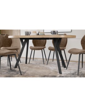 EXPANSO Dub Artisan / čierne nohy - OVÁLNY ROZKLADACÍ STÔL 160-360 cm PRE 16-18 OSÔB