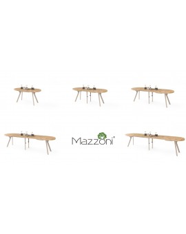 EXPANSO Dub Artisan / kašmírové nohy - OVÁLNY ROZKLADACÍ STÔL 160-360 cm PRE 16-18 OSÔB