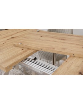 EXPANSO Dub Artisan / kašmírové nohy - OVÁLNY ROZKLADACÍ STÔL 160-360 cm PRE 16-18 OSÔB
