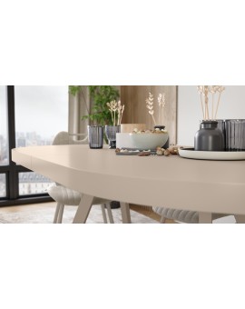 EXPANSO Kašmír / kašmírové nohy - OVÁLNY ROZKLADACÍ STÔL 160-360 cm PRE 16-18 OSÔB