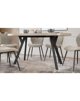 EXPANSO Cashmere / black legs - OVAL EXTENDING TABLE 160-360 cm FOR 16-18 PEOPLE