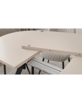 ALMO Kašmír / čierne nohy - OVÁLNY ROZKLADACÍ STÔL 120-220 cm PRE 10-12 OSÔB