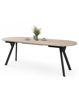 ALMO Kašmír / čierne nohy - OVÁLNY ROZKLADACÍ STÔL 140-240 cm PRE 10-12 OSÔB