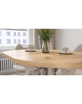 ALMO Dub Artisan / kašmírové nohy - OVÁLNY ROZKLADACÍ STÔL 140-240 cm PRE 10-12 OSÔB