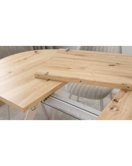 ALMO Artisan Oak / cashmere legs - OVAL EXTENDING TABLE 140-240 cm FOR 10-12 PEOPLE
