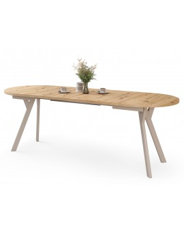 ALMO Dub Artisan / kašmírové nohy - OVÁLNY ROZKLADACÍ STÔL 140-240 cm PRE 10-12 OSÔB