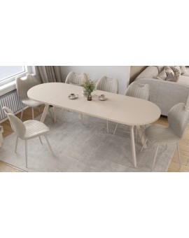 ALMO Kašmír / kašmírové nohy - OVÁLNY ROZKLADACÍ STÔL 120-220 cm PRE 10-12 OSÔB