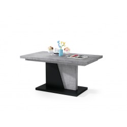 NOIR betón / čierny, rozkladacia, konferenčný stôl, stolík