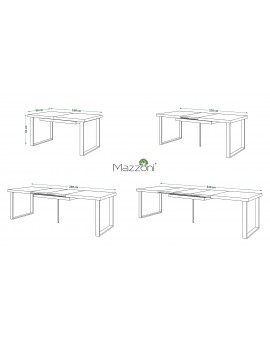 AVELLA Beton Svetlý Ateliér - LOFTOVÝ STÔL DO OBÝVACEJ IZBY / JEDÁLNE ROZKLADACÍ DO 3,1 m!
