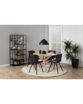 stolička BALTEA čierna koženka / nohy čierne - moderná do obývacej izby / jedálne stolička BALTEA čierna koženka / nohy čierne - moderná do obývacej izby / jedálne